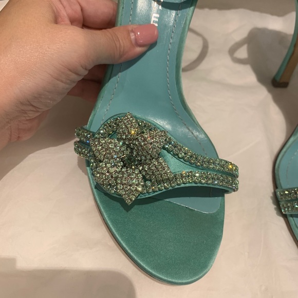 Beautiful Crystal Satin Sandal - Picture 10 of 11